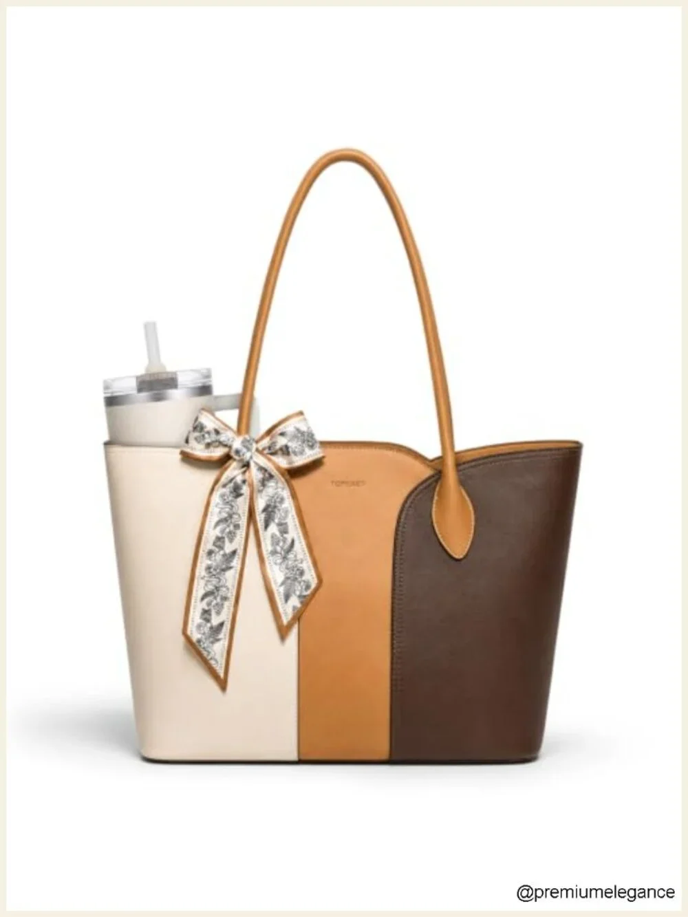 Vegan Leather Laptop Tote Bag for Women, 15.6